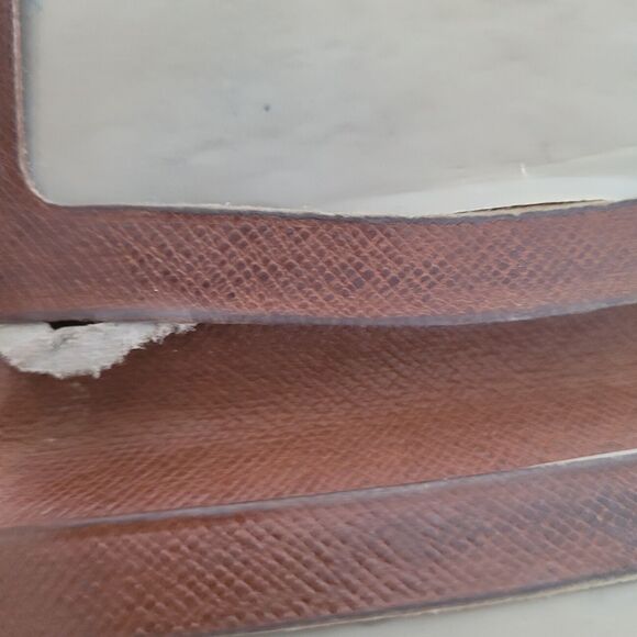 Louis Vuitton LV Brown Folding Monogram Leather Card ID Wallet Small Authentic - Picture 4 of 11